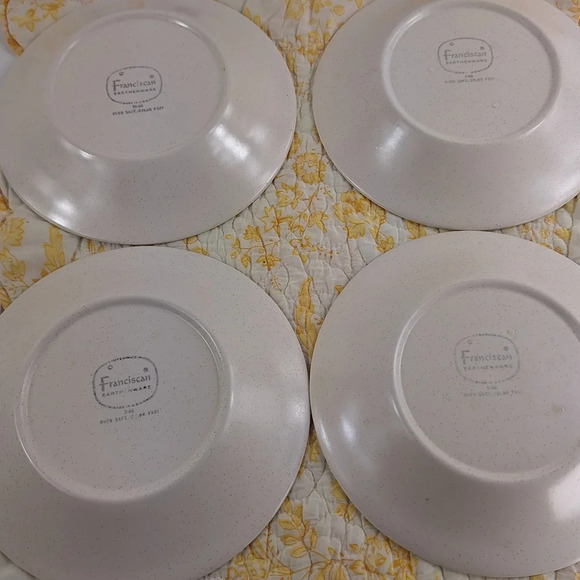 6 Vintage Franciscan Hacienda Gold Beige Speckled Saucers - 6 3/8" - Picture 7 of 8